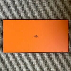 Hermès Signature Orange Tie Gift Box with Embossed Card